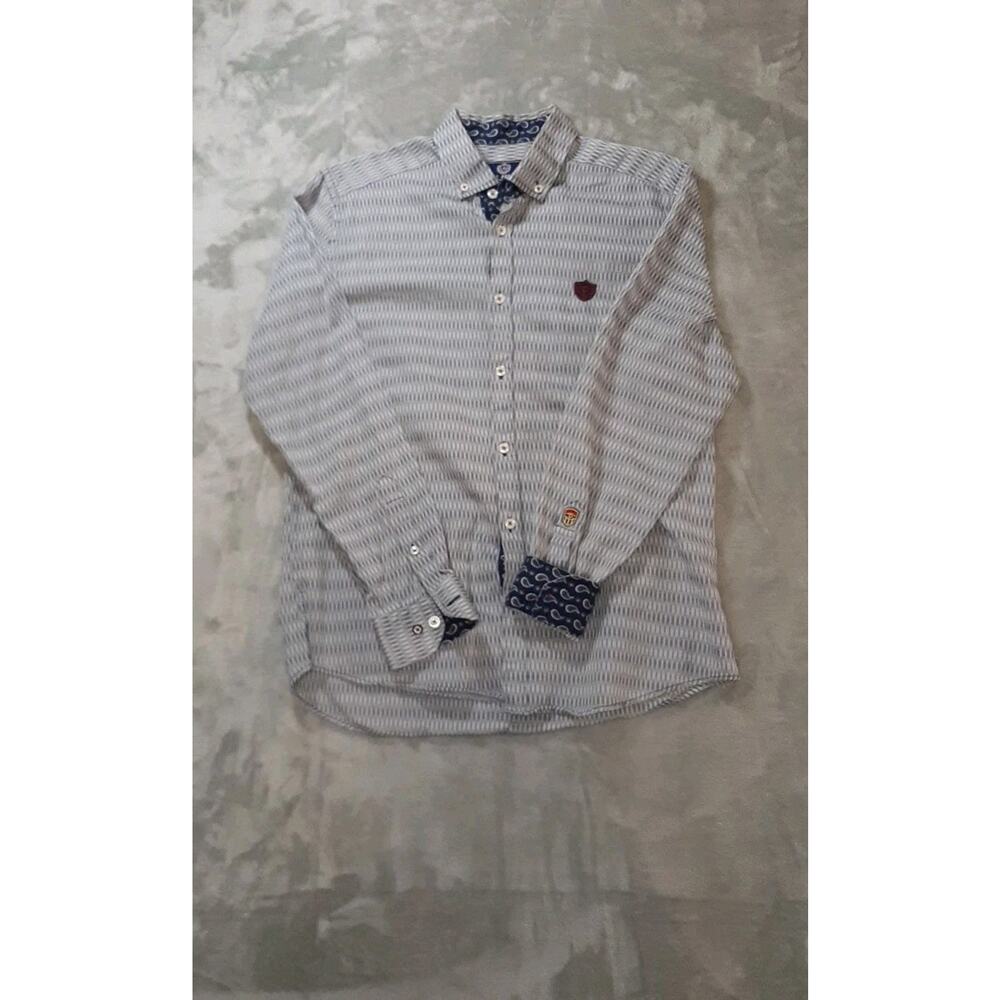 Paul Parker French Cuff Dress Shirt Mens Meduim Button Down Formal Office